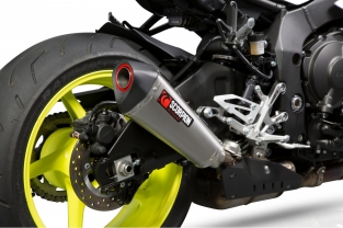 Scorpion Serket Taper Titanium Slip-on Einddemper met E-keur Yamaha MT10 2016 > 2020